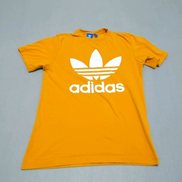 adidas Other - Adidas Graphic Short Sleeve T-Shirt Men's Small Yellow Sports Gym Trefoil